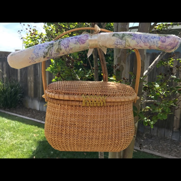 VINTAGE Wicker Picnic Basket Purse 🎀 - Picture 6 of 6